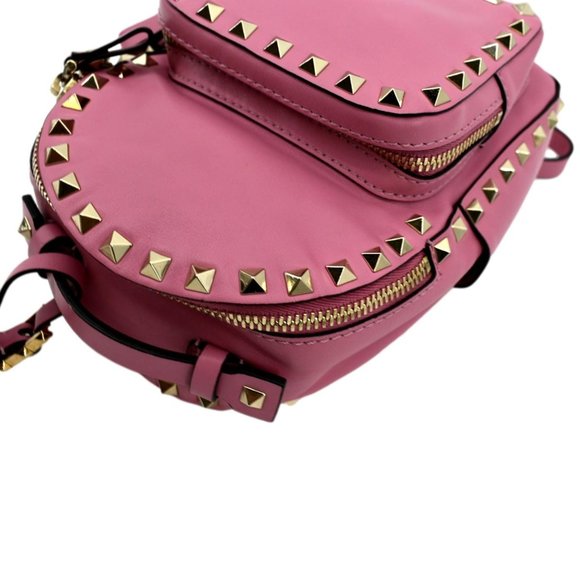 VALENTINO  Garavani Rockstud Leather Backpack Pink main image 7